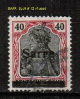 SAAR   Scott  # 12  VF USED - Used Stamps