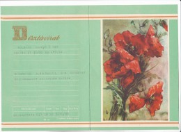 FLOWERS, ENVELOPED TELEGRAMME, VERY RARE, 1950, CODE DT 2021, SPECIAL ENVELOVE - Telégrafos