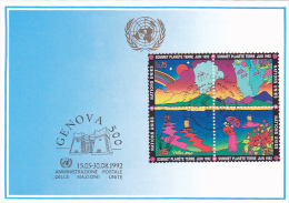 UNITED NATIONS, WORLD SUMMIT FOR THE EARTH, CM MAXICARD, 1992 - Andere & Zonder Classificatie