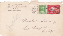 OREGON CITY, POSTAL STATIONERY, STAMP ON COVER, FRAGMENT, 1938 - 1921-40