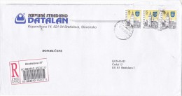 SERVISNE STREDISKO DATALAN, BRATISLAVA, STAMPS ON COVER, 2014 - Cartas & Documentos