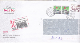 CHURCHES, VYSOKA PRI MORAVE, STAMPS ON COVER, 2000 - Brieven En Documenten