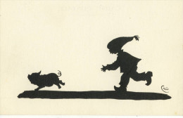 CPA   (silhouettes -ombresB11)    Cochon - Silhouetkaarten