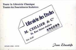 Buvard Librairie Ceillier Et Cie 26 R St Julien Angers (49) - Papelería