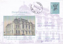 ARCHITECTURE, THE CRAIOVA CITY HALL, MIHAI VITEAZU, IMPRINTED POSTAGE, POSTAL STATIONERY, 2000, ROMANIA - Covers & Documents