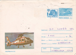 HELICOPTER, POSTAL STATIONERY, 2000, ROMANIA - Cartas & Documentos