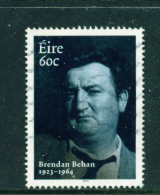 IRELAND  -  2014  Brendan Behan  60c  Used As Scan - Used Stamps