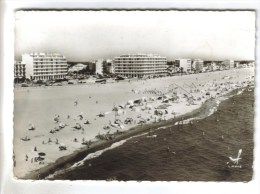 CPSM CANET EN ROUSSILLON (Pyrénées Orientales) - En Avion Au-dessus De......La Plage, Vue Générale - Canet En Roussillon