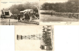 Camp De Brasschaet Polygone Le Pylone Du Grand Champ De Tir L'obusier De 25 Cent Le Parc 3 CARTES - Casernes