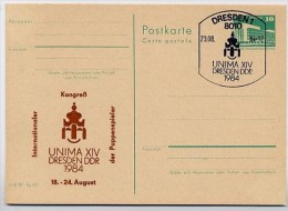 DDR P84-37-84 C88 Postkarte Zudruck PUPPENSPIELER DRESDEN Sost. 1984 - Cartes Postales Privées - Oblitérées