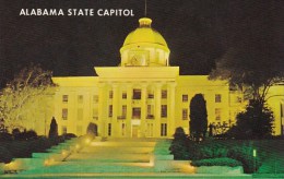 Alabama State Capitol At Night Montgomery Alabama - Montgomery