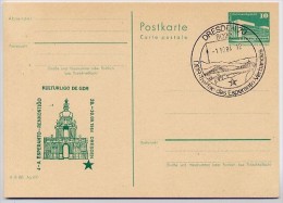 DDR P84-48-84 C95 Postkarte Zudruck ESPERANTO-TREFFEN DRESDEN Sost. 1984 - Cartes Postales Privées - Oblitérées