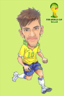 (T17-030 ) 2014 Brazil FIFA World Cup, Football Soccer , Prestamped Card, Postal Stationery - 2014 – Brésil