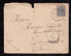 Transvaal 1901 Cover VRI Overprint KRUGERSDORP To DELMENHORST Germany - Transvaal (1870-1909)