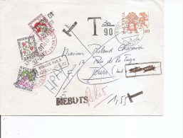 Suisse ( Lettre De 1976 Vers La France ; Taxée Et Non Distribuée ; Puis Mise En Rebut à Voir) - Storia Postale