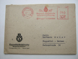 1949, Wuppertal, Freistempel Auf Brief - Storia Postale