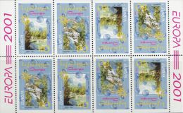 GE0273 Georgia 2001 Europa Protect Water Sheet 8v MNH - Georgia