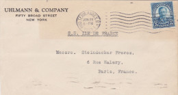 SS Ile De France - 1931 - Lettre Pour Paris - Hud Term Annex NY New-York - Maritime Cover - Paquebot - Postal History