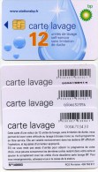 @+ Lot De 3 Cartes De Lavage BP  - 12 UNITES. Trois Types De Numérotation Au Verso. - Autowäsche