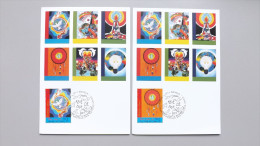 UNO-Genf 526/7 Maximumkarte MK/MC, ESST, Weltfriedenstag: Mein Traum Vom Frieden - Maximumkarten