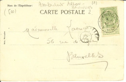 CP De NAMUR " Château Des Comtes " Ambulant ARLON - BRUXELLES 2 - Bahnpoststempel