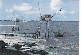 CPSM 44 @ Tharon à Saint Brévin Vers Le Redois En 1968 - Pays De Retz @ Les Pêcheries - Pêche Au Filet - Tharon-Plage