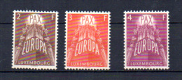 Luxembourg 1957, Europa, 531 / 533**, Cote 150 €, - 1957