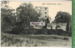 Bad Liebenstein, Burg, Verlag: W. Zinke, Friedrichroda,  POSTKARTE, Erhaltung: I-II, Unbenutzt - Bad Liebenstein