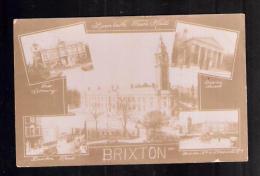 RP BRIXTON MULTIVIEW LAMBETH TOWN HALL ETC ETC South London Suburbs Used 1910 Brixton - Londen - Buitenwijken