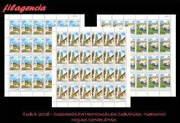 CUBA. PLIEGOS. 2008-13 CIUDADES PATRIMONIALES CUBANAS - Blocks & Sheetlets