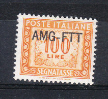 Trieste A   -   1949/54.  Segnatasse  100 £ Ocra. Buona Centratura.. Stampa Su Una Linea.   Fresh, MNH - Strafport