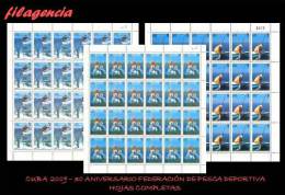 CUBA. PLIEGOS. 2009-37 30 ANIVERSARIO DE LA FEDERACIÓN DE PESCA DEPORTIVA - Hojas Y Bloques
