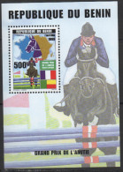 Bénin 1999 Fauna Faune Horse Riding Cheval Hippisme Pferd Grand Prix De L'Amitié Bloc Block Sheetlet - Benin - Dahomey (1960-...)