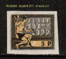RUSSIA   Scott  # 211* VF MINT LH - Unused Stamps