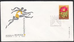 Yugoslavia 1969, Illustrated Cover "Boris Hanzekovic Memorial", W./ Special Postmark "Zagreb", Ref.bbzg - Briefe U. Dokumente