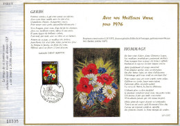 Feuillet Tirage Limité CEF Fleurs Bouquet Gerbe Voeux Monaco - Lettres & Documents