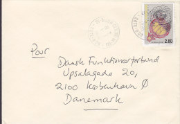 France Deluxe DION - Centre De Tri (Cote D'Or) 1996 Cover Lettre To Denmark Cathédrale D'Èvry Stamp - Storia Postale