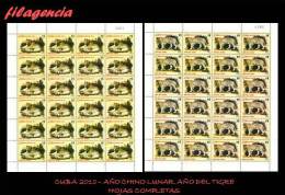 CUBA. PLIEGOS. 2010-06 AÑO CHINO LUNAR. AÑO DEL TIGRE - Blocks & Sheetlets