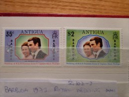 Barbuda 1973 Royal Wedding SG 102-3 MNH - Barbuda (...-1981)