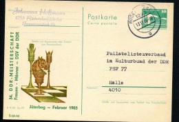 DDR P84-3-85 C107 Postkarte Zudruck SCHACHMEISTERSCHAFT Jüterbog Gelaufen 1985 - Private Postcards - Used