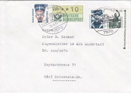 BRD 1347 D, 1531, 1532 MiF Auf AK, Stempel: Darmstadt 28.3.1997 - Automatenmarken [ATM]