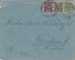 INFLA DR 224 A, 229 P, 232 P MiF Auf Brief Mit Gelegenheitsstempel: Sebnitz Kunstblumen 21.2.1923, Geprüft - Autres & Non Classés