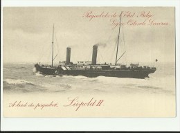 Oostende  *   Paquebots  De L'Etat Belge (Ligne Ostende - Douvres)  -  Leopold II (10ct) - Schiffspost