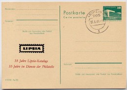 DDR P84-23-85 C123 Postkarte Zudruck LIPSIA-KATALOGE Leipzig Stpl. 1985 - Cartes Postales Privées - Oblitérées