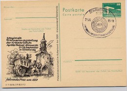 DDR P84-26a-85 C125-a Postkarte Zudruck FAHRENDE POST Sömmmerda Sost. Nummernstpl.1985 - Cartes Postales Privées - Oblitérées