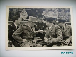 RARE! MAGDEBURG 1956 RUSSIA SOVIET 136. TANK REGIMENT PARADE FRENCH OFFICERS ON STADIUM ,  OLD POSTCARD, 0 - Magdeburg