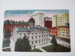 AK 1936 Government Building, Portland Hotel, N. W. Bank And Meier & Frank Building, Portland, Oregon - Portland