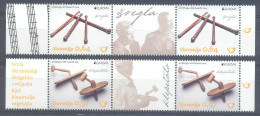 New Neu Slovenia Slovenie Slowenien 2014 Europa CEPT: National Music Instruments - Rattle, Flute  MNH Pair With Vignette - 2014