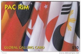 Canada, PAC RIM, Flags, 40 Minutes Global Calling Card, 2 Scans. - Canada