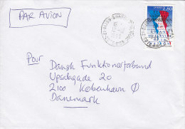 France Airmail Par Avion DIJON C. De Tri (Cote D'Or) 1995 Cover Lettre To Denmark Ecole Nationale D'Administration Stamp - Storia Postale